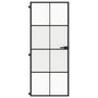 Voir la diapositive 3 : VIDAXL Porte interieure mince noir 83x201,5 cm verre trempe aluminium