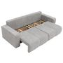 Voir la diapositive 3 : BEST MOBILIER Nicole - canapé droit 4 places convertible avec coffre en tissu