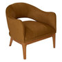 Voir la diapositive 1 : ATMOSPHERA Fauteuil velours LIBOR - Marron