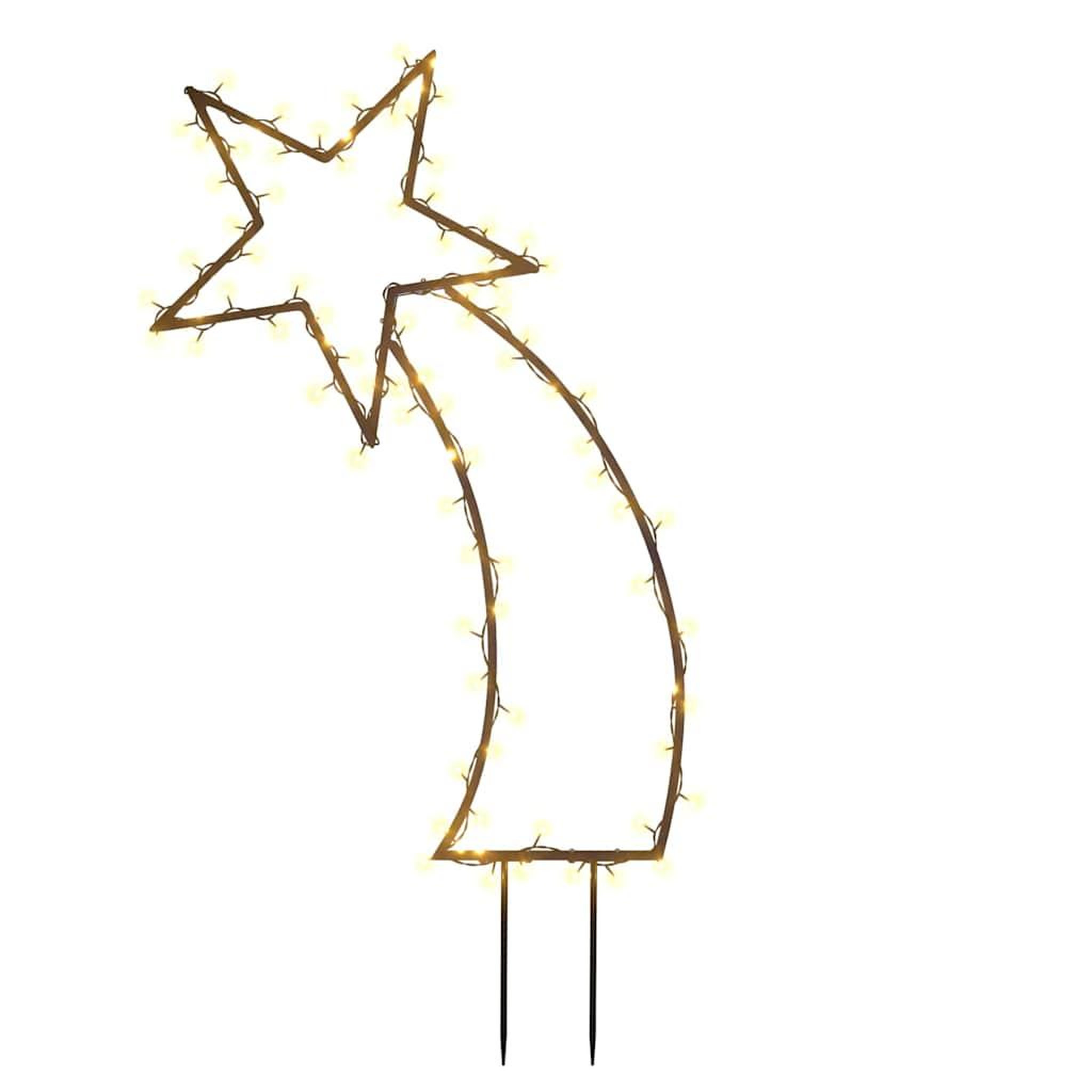 Voir la diapositive 2 : VIDAXL Decoration lumineuse meteore de Noël avec piquets 80 LED 62 cm