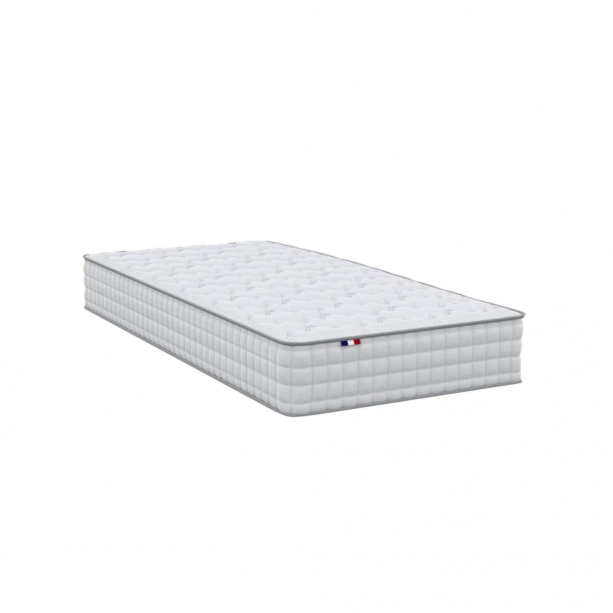 Voir la diapositive 4 : IDLITERIE Ensemble matelas ressorts ensachés spectre + sommier tapissier 90 x 200 cm sommier noir