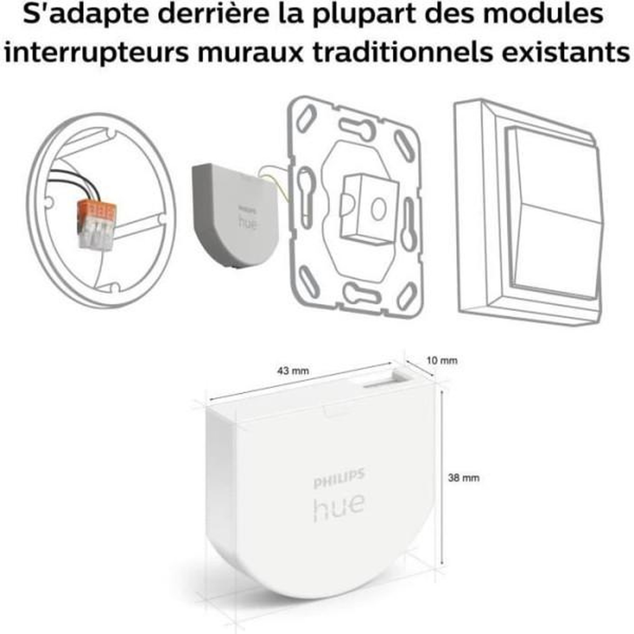 Voir la diapositive 6 : PHILIPS HUE Interrupteur hue wall switch module x2