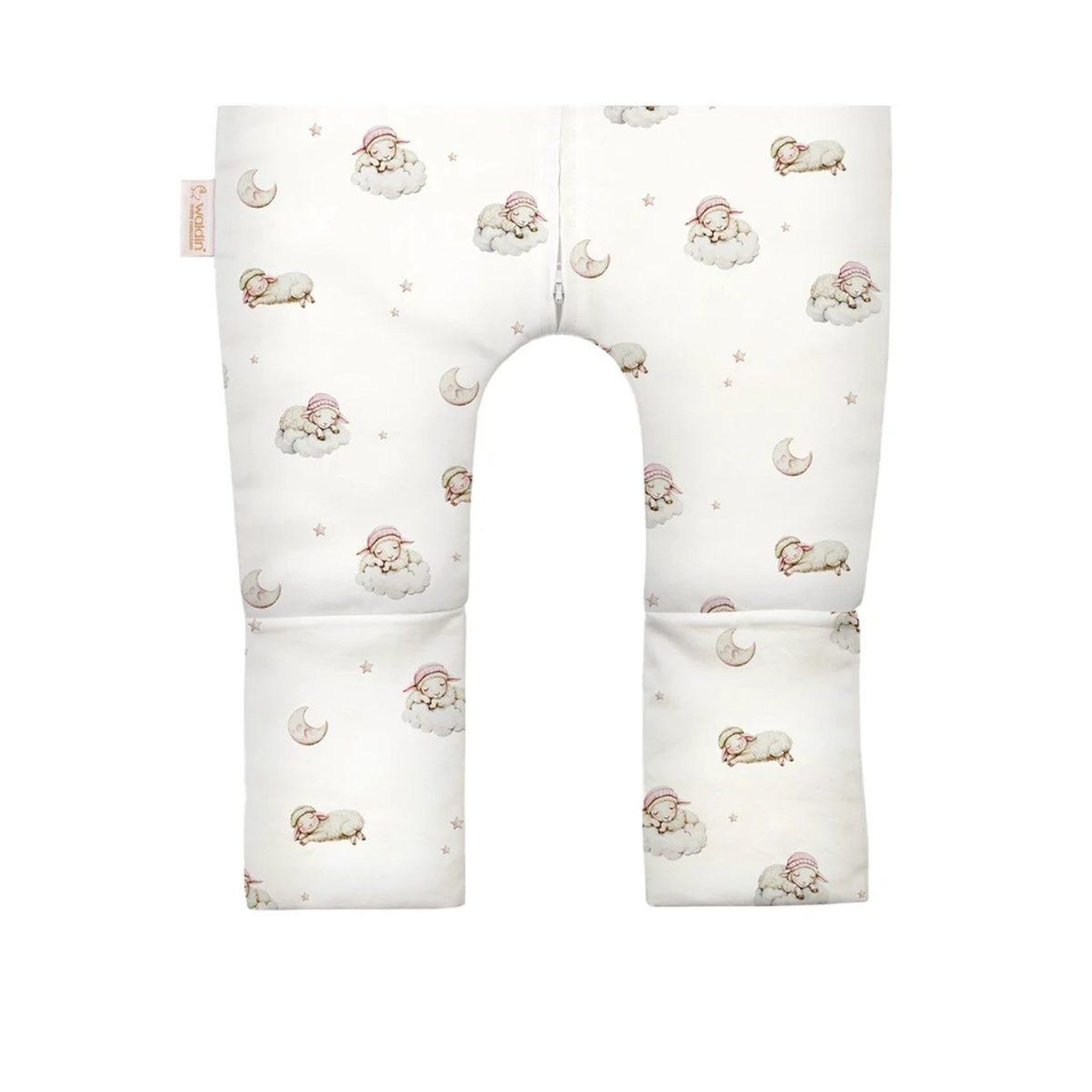 Voir la diapositive 3 : WALDIN Gigoteuse à jambes en coton 2,5 TOG - taille M (3-4 ans) - motif berceuse, blanc