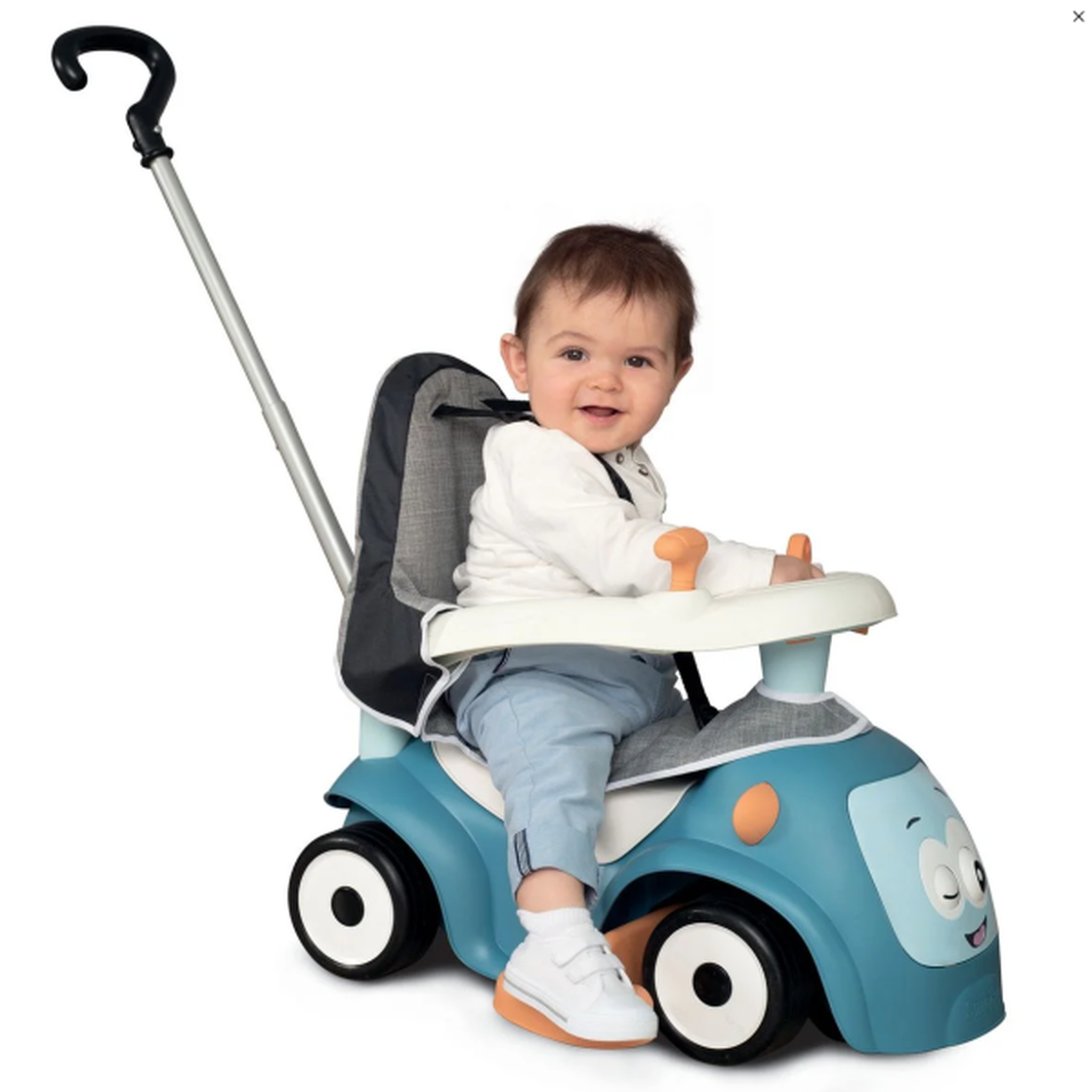 Voir la diapositive 3 : SMOBY Porteur Trotteur Housse de siege pour porteur Maestro - confortable et rembourrée - pour enfant a partir de 6 mois - gris et bleu