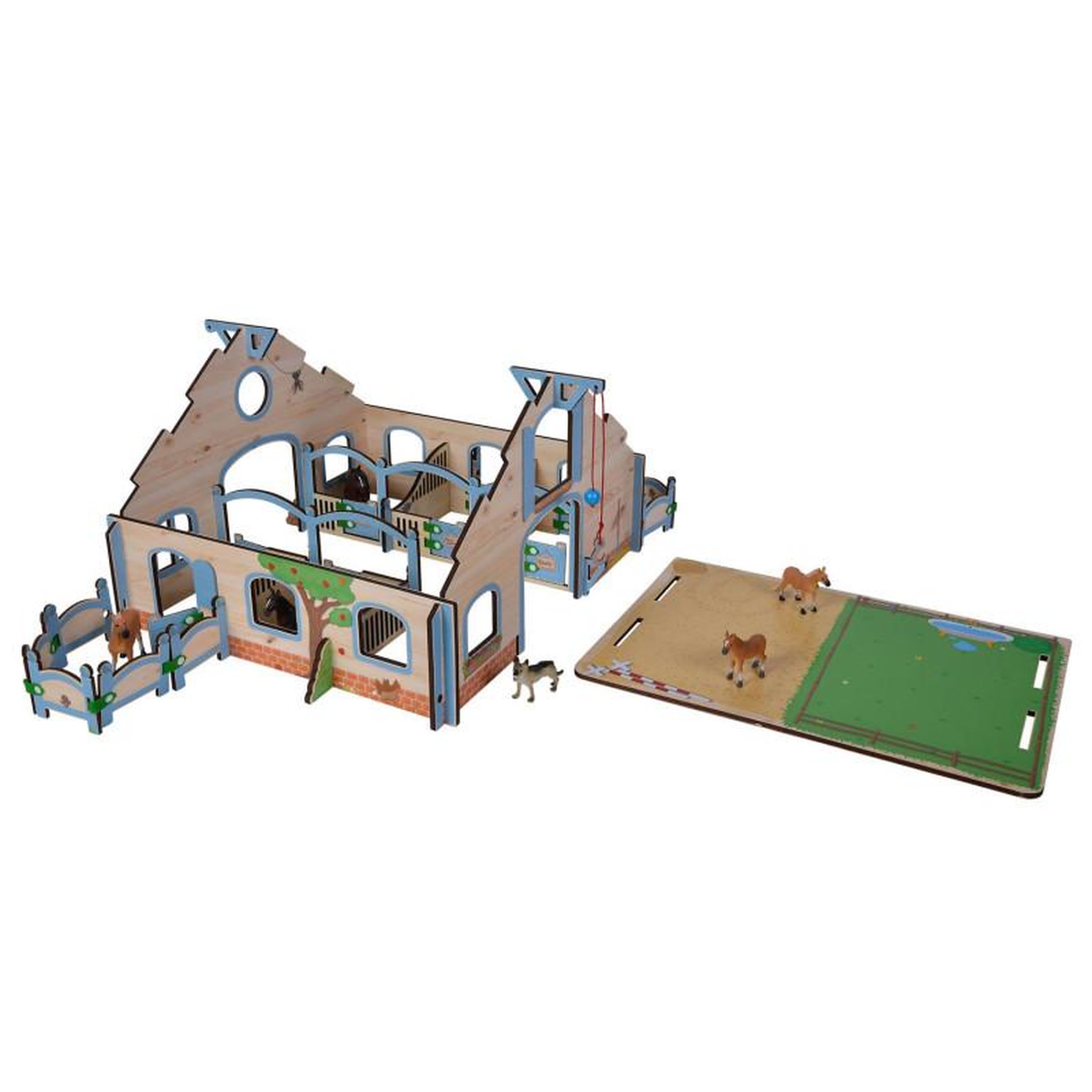 Voir la diapositive 4 : Eichhorn Eichhorn Wooden Horse Stable, 30 pcs. 100004322