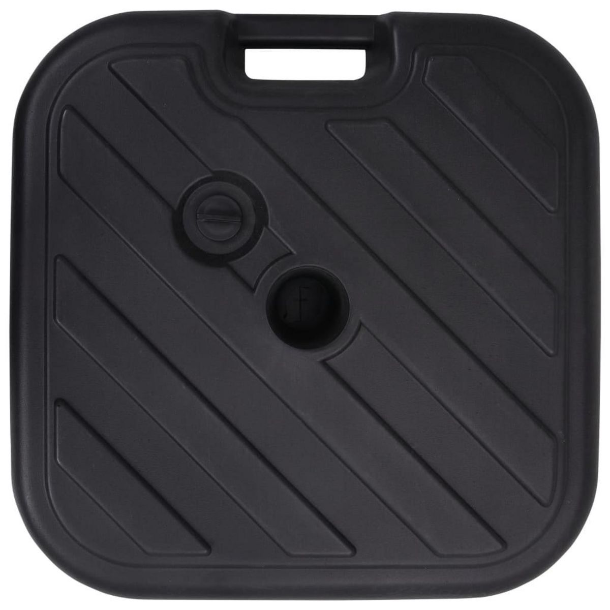 VIDAXL Socle de parasol Rempli de sable/d'eau 24 L Noir