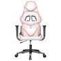 Voir la diapositive 3 : VIDAXL Chaise de jeu de massage Blanc et rose Similicuir