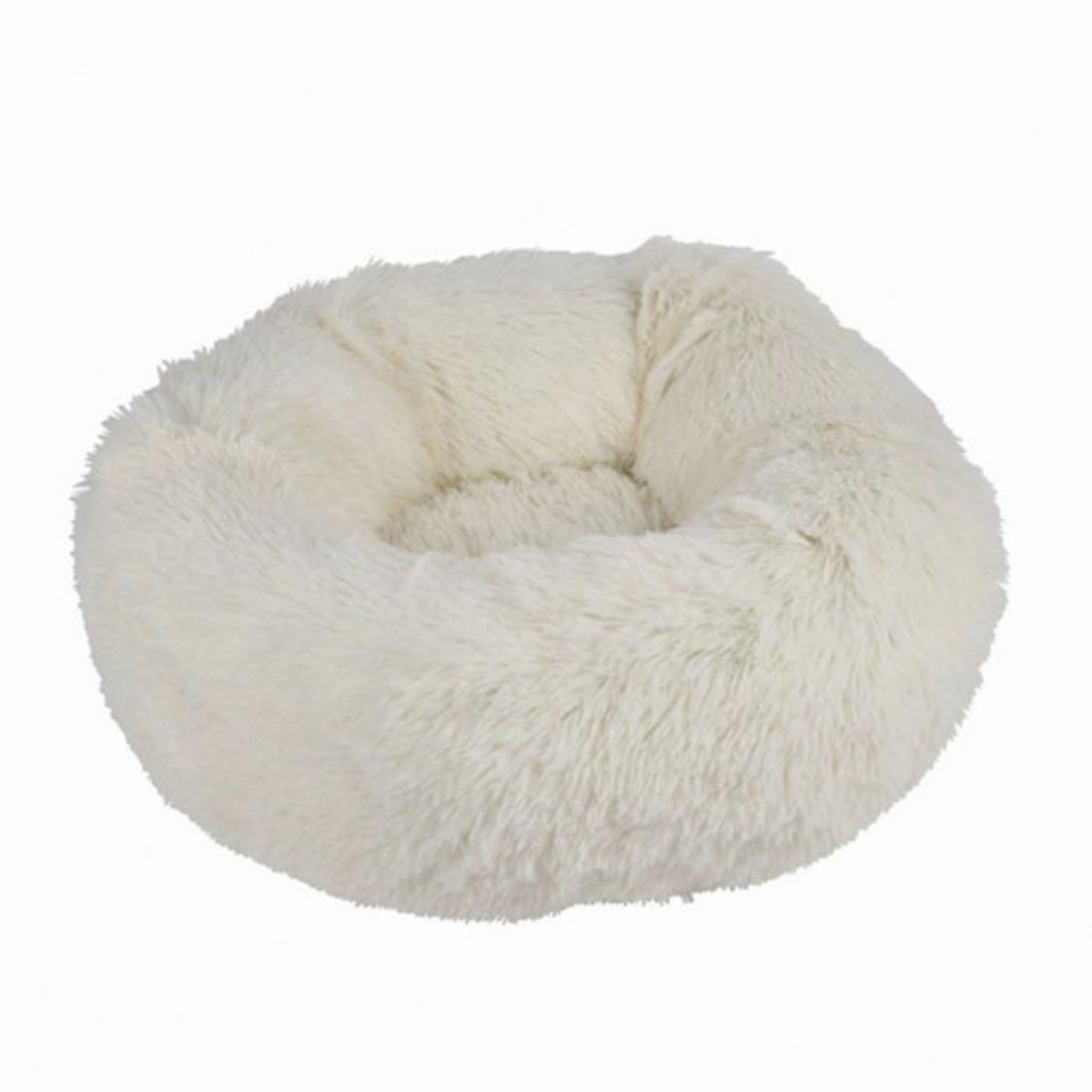 Paris Prix Coussin Rond pour Chien & Chat  Fluffy  55cm Écru