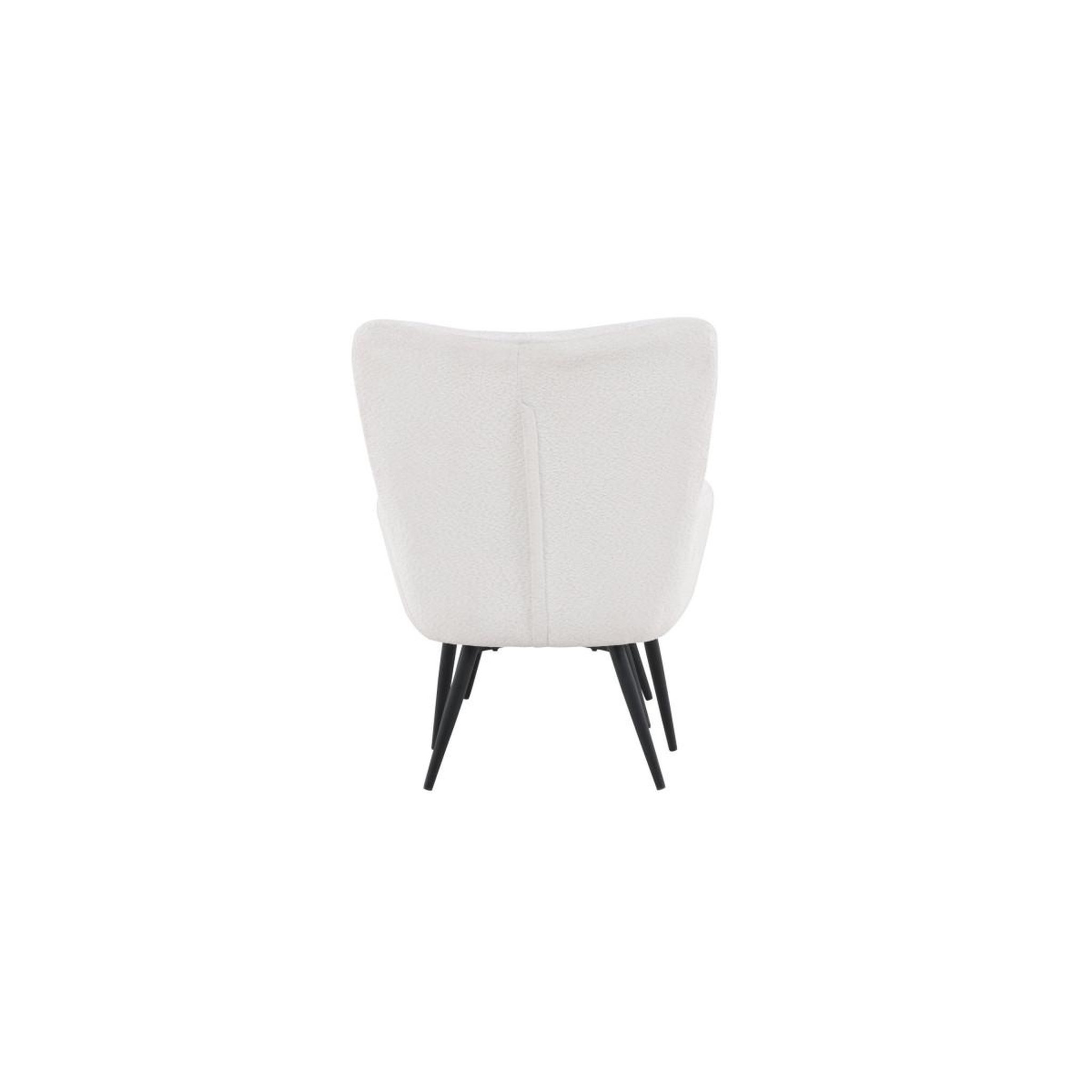 Voir la diapositive 6 : Paris Prix Fauteuil & pouf design bouclette  como  95cm blanc