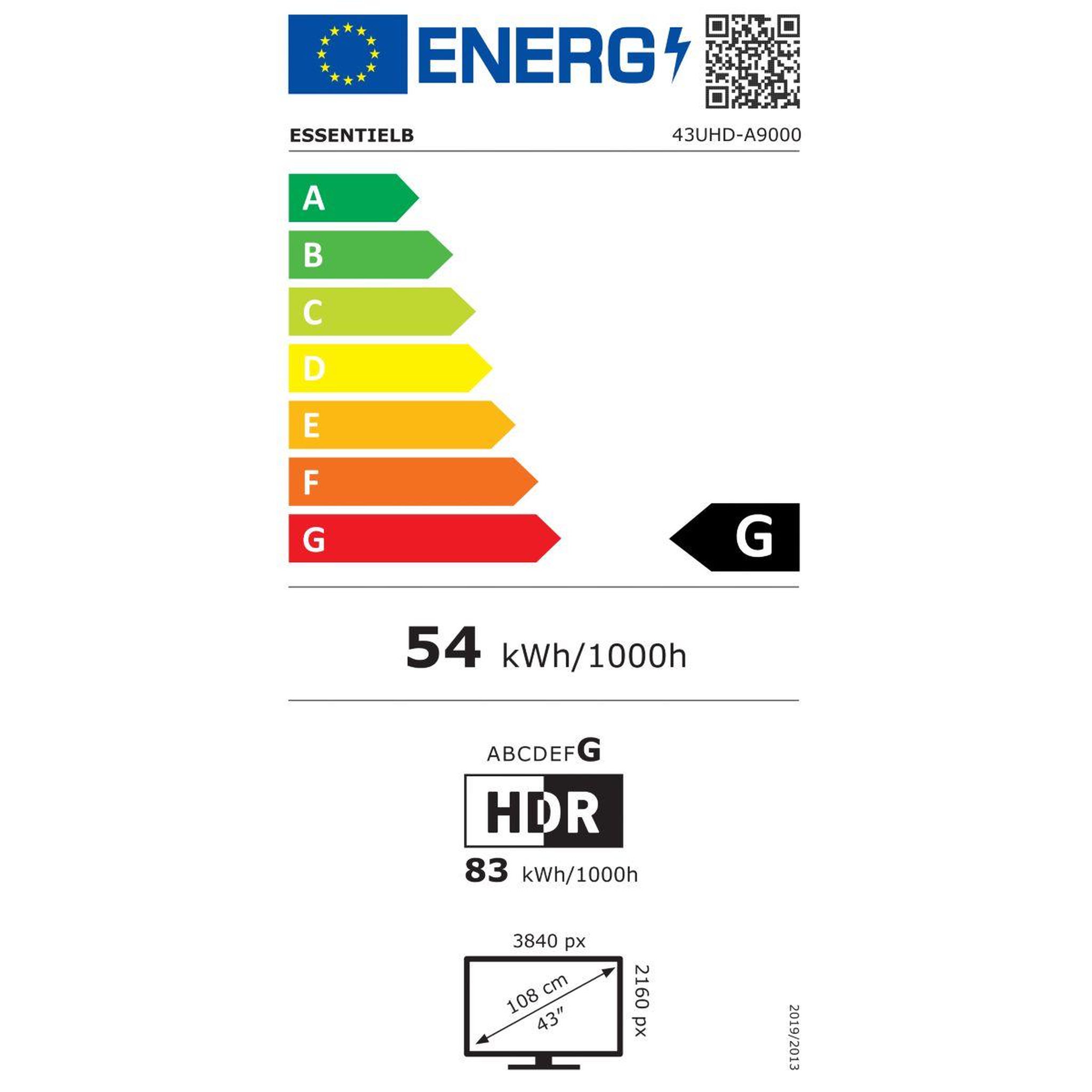 Voir la diapositive 2 : ESSENTIEL B TV LED 43UHD-A9000 Android TV