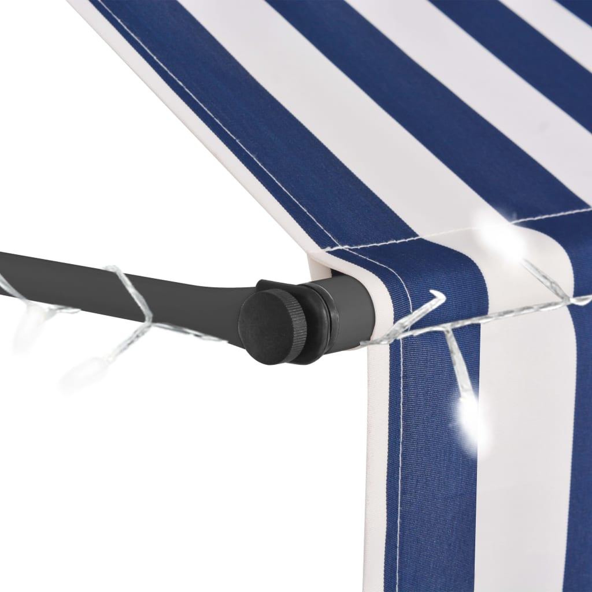 Voir la diapositive 4 : VIDAXL Auvent manuel retractable avec LED 200 cm Bleu et blanc
