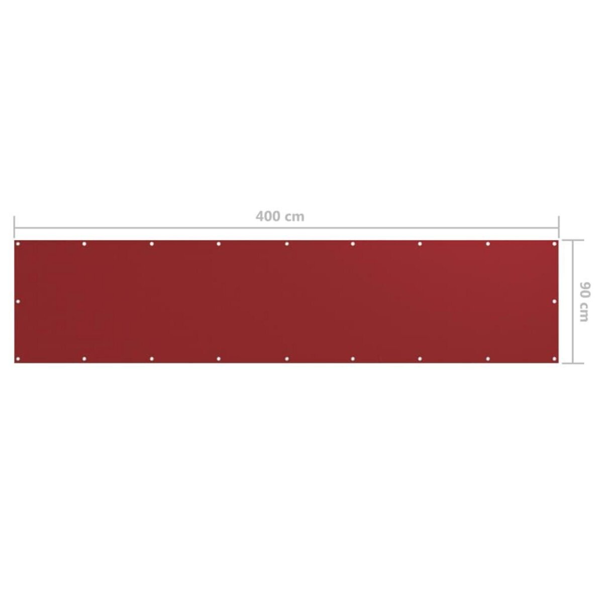 VIDAXL Ecran de balcon Rouge 90x400 cm Tissu Oxford