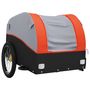 Voir la diapositive 4 : VIDAXL Remorque de vélo noir et orange 45 kg fer