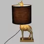  Lampe à Poser Design  Girafe  42cm Or & Noir