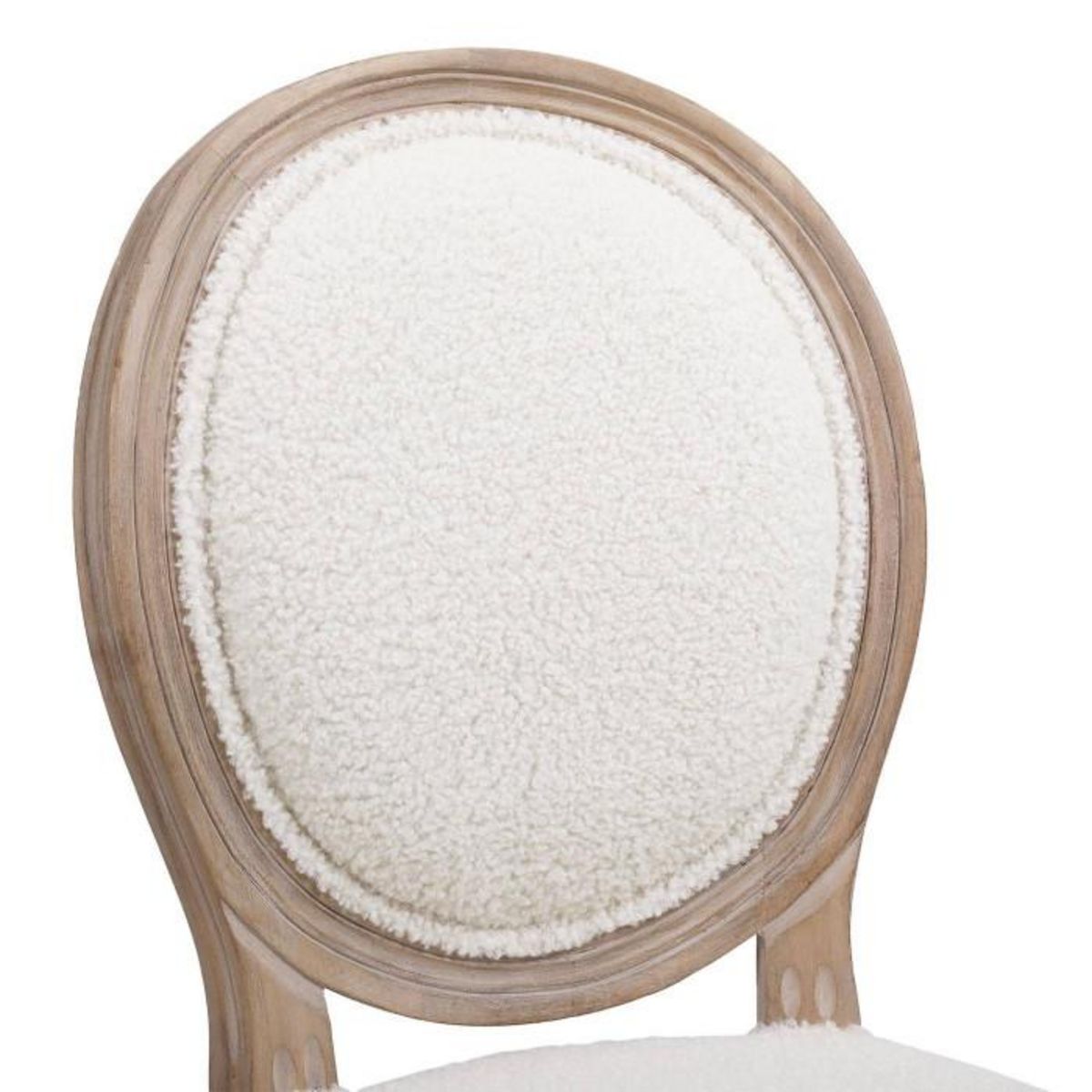 Paris Prix Lot de 2 Chaises Médaillon Design  Versailles  96cm Crème