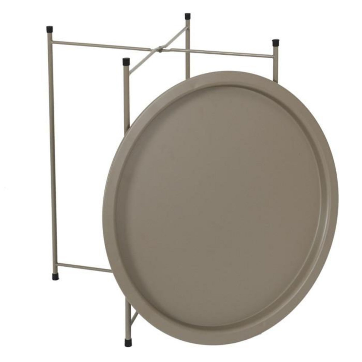 Paris Prix Table d'Appoint en Métal  Sienna  50cm Beige