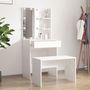 Voir la diapositive 3 : VIDAXL Ensemble de coiffeuse avec LED Blanc Bois d'ingenierie