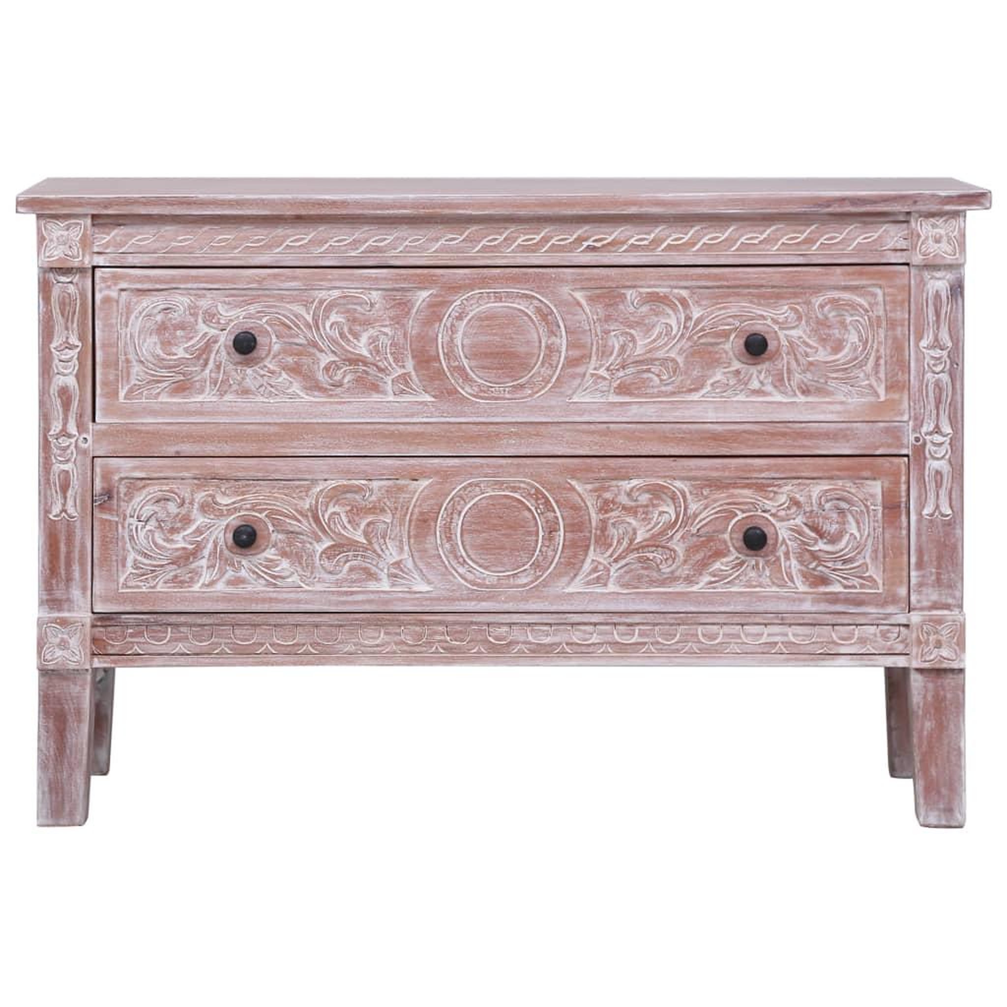 Voir la diapositive 3 : VIDAXL Buffet avec 2 tiroirs 90x30x60 cm Bois d'acajou massif