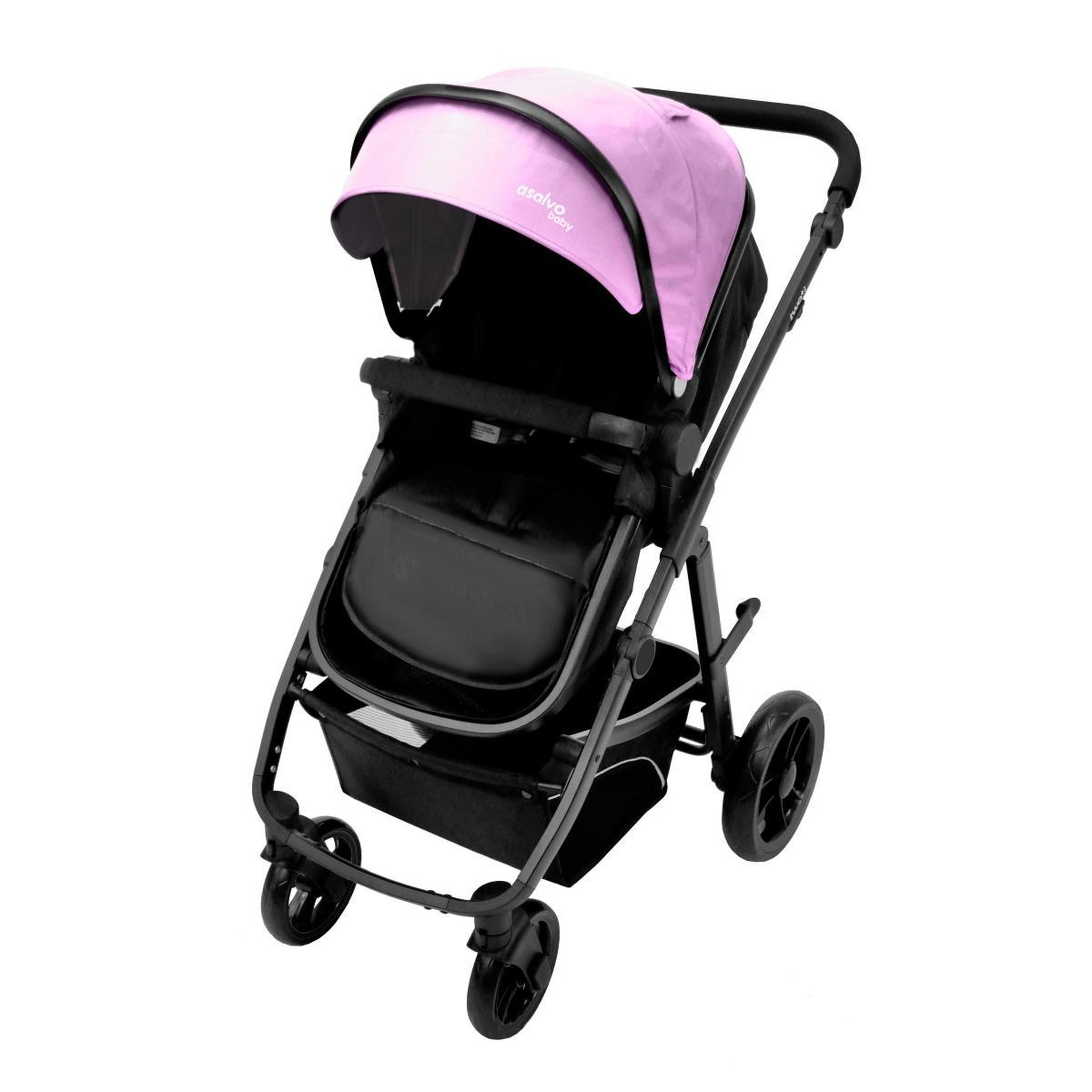 Voir la diapositive 1 : Asalvo Poussette Two + II - Rose noir