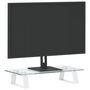 Voir la diapositive 3 : VIDAXL Support de moniteur blanc 40x20x8 cm verre trempé et métal