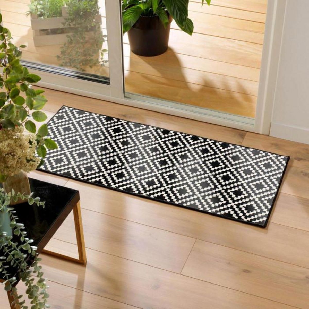 Paris Prix Tapis Multi-Usage Tissé  Losibi  50x120cm Noir