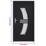 Voir la diapositive 6 : VIDAXL Porte d'entree anthracite 98x208 cm PVC