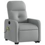 Voir la diapositive 3 : VIDAXL Fauteuil de massage inclinable Gris clair Tissu