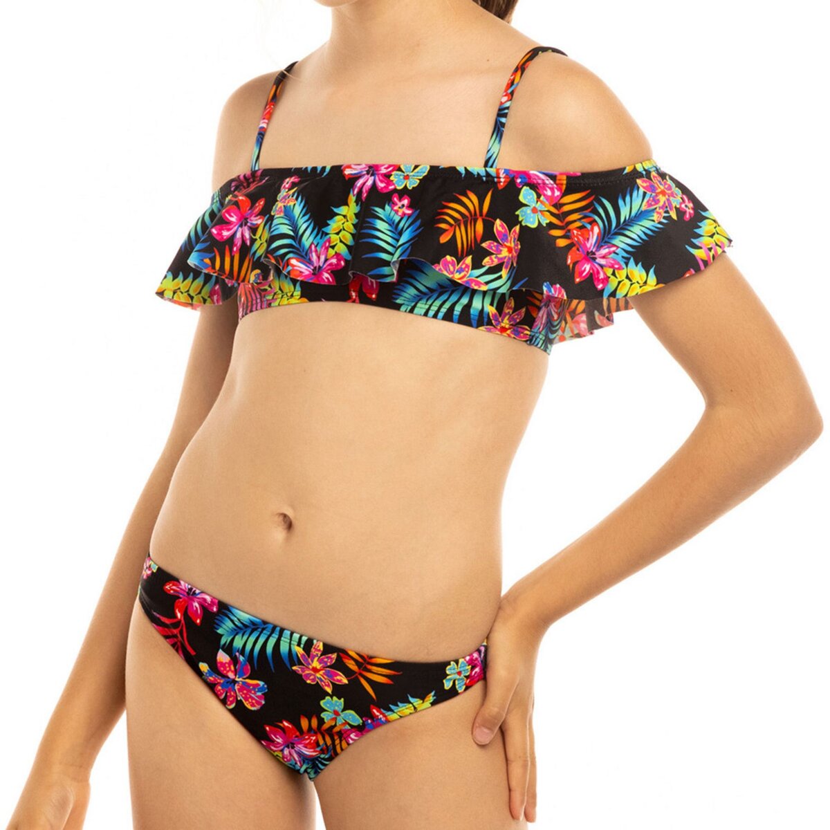 SUN PROJECT Ensemble de Bikini Noir fleurs Fille Sun Project pas