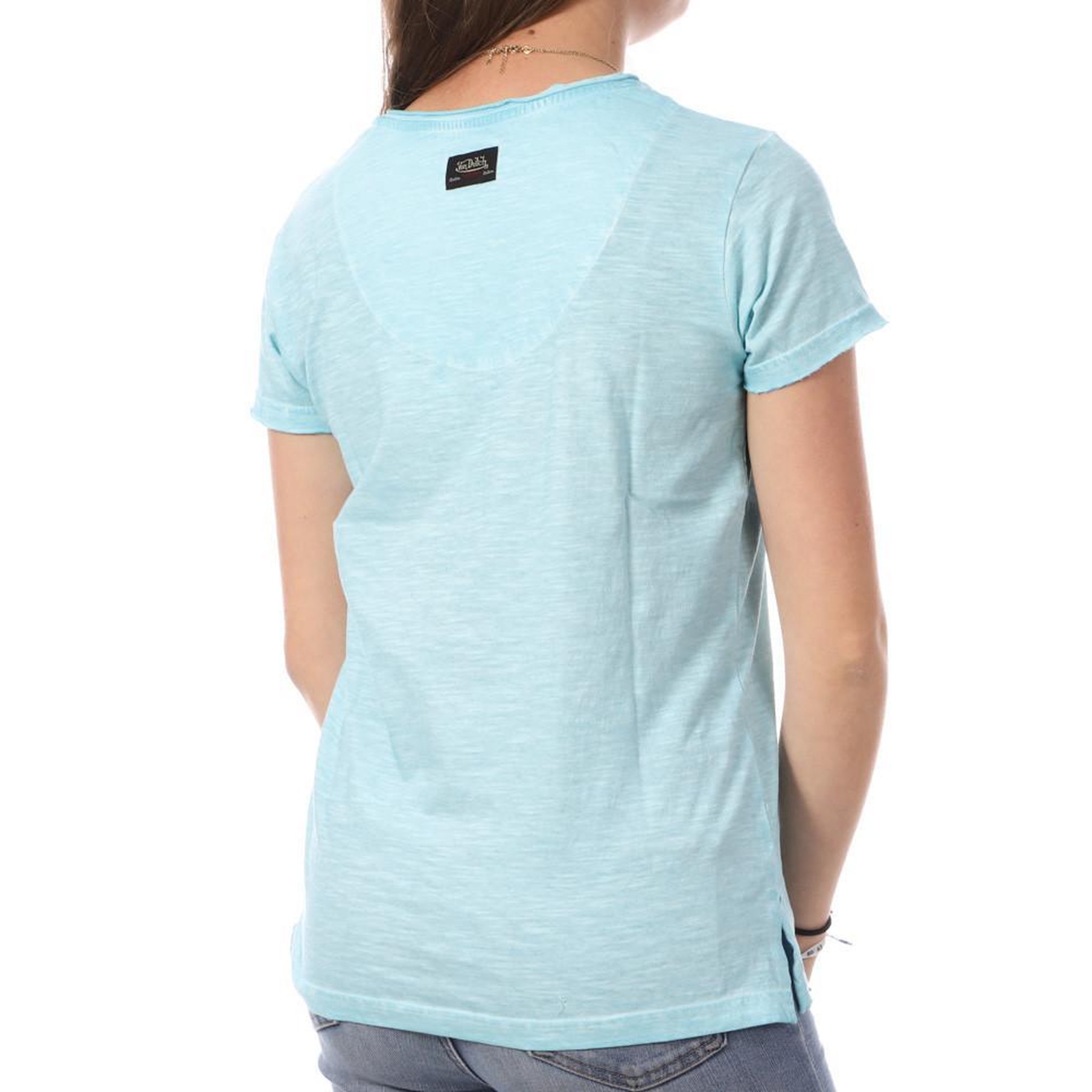 Voir la diapositive 2 : VON DUTCH T-shirt Bleu Femme Von Dutch Aspect