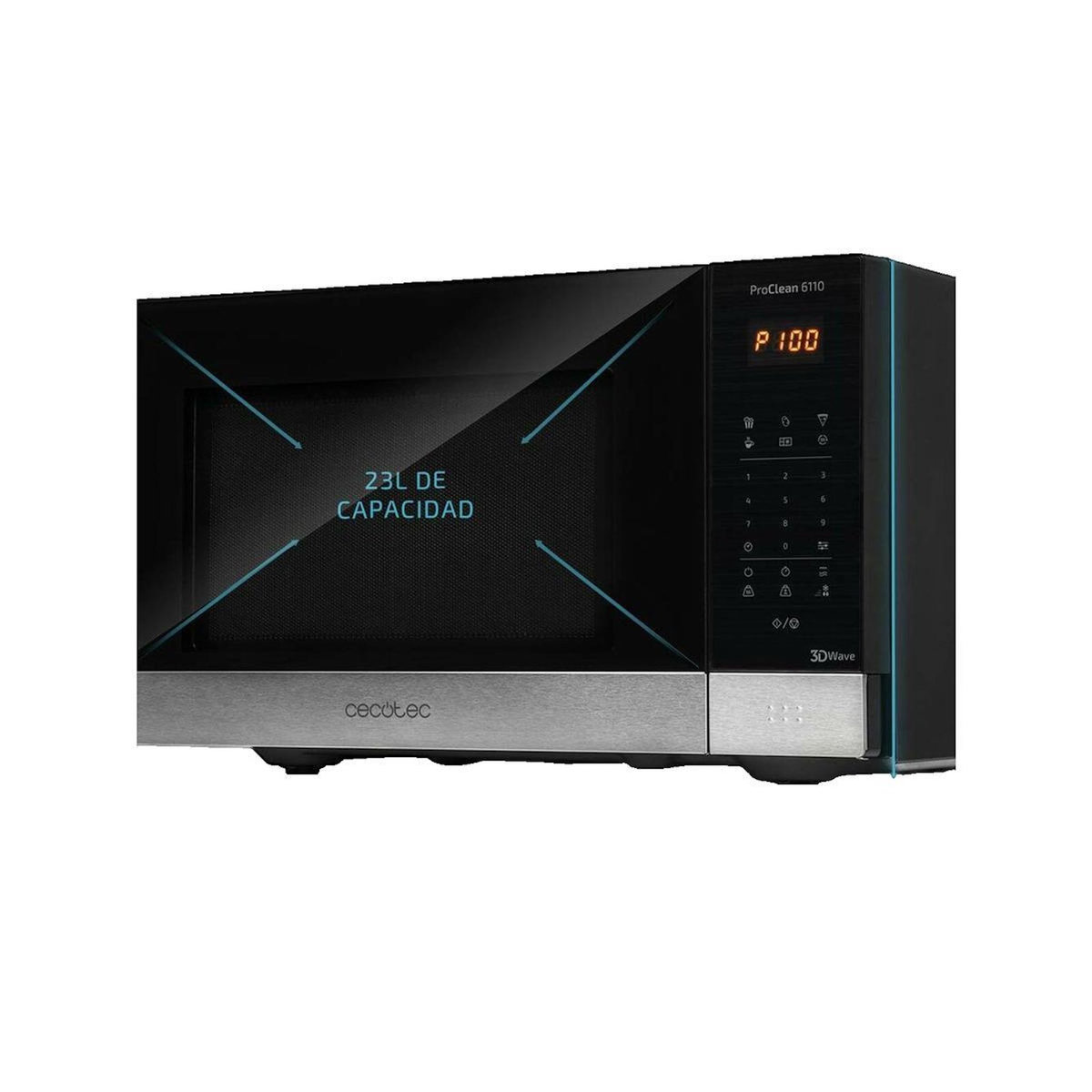 CECOTEC Micro-ondes Cecotec 3DWave 23 litres noir moderne