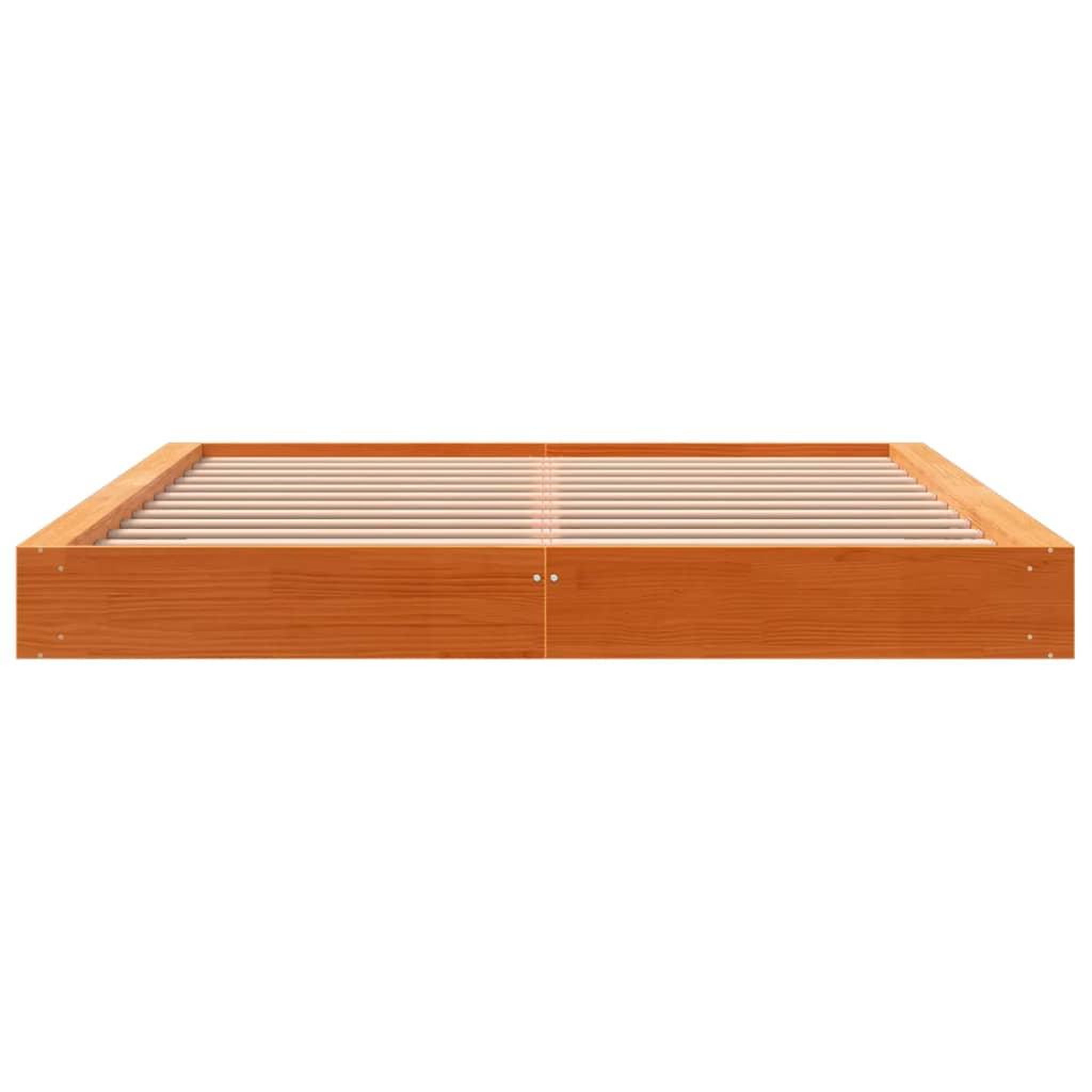 Voir la diapositive 4 : VIDAXL Cadre de lit sans matelas cire marron 200x200cm bois pin massif
