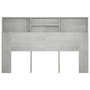 Voir la diapositive 5 : VIDAXL Armoire de tete de lit Gris beton 160x19x103,5 cm