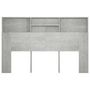 Voir la diapositive 5 : VIDAXL Armoire de tete de lit Gris beton 160x19x103,5 cm