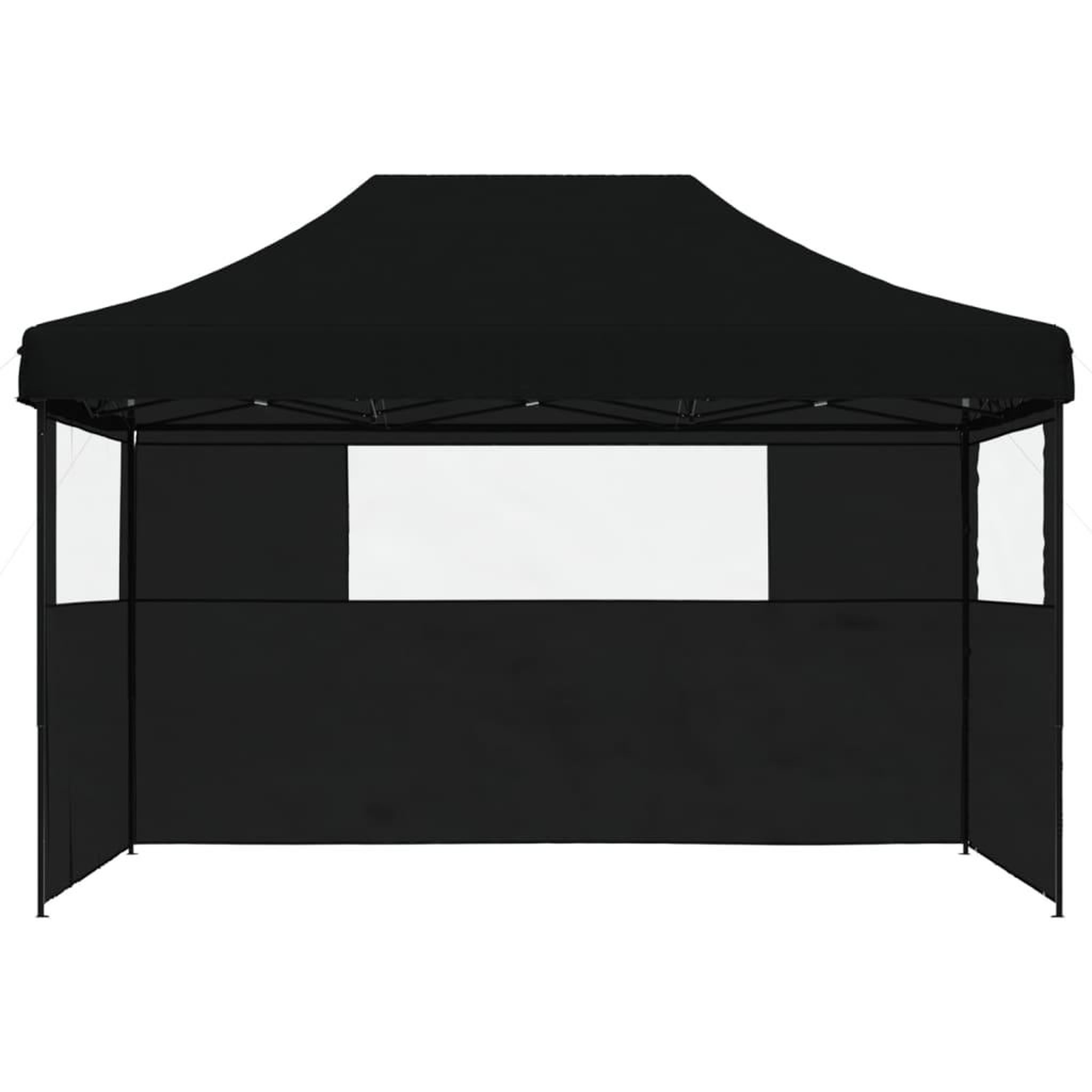 Voir la diapositive 3 : VIDAXL Tente de reception pliable escamotable 3 parois laterales noir