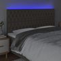 Voir la diapositive 3 : VIDAXL Tete de lit a LED Taupe 200x7x118/128 cm Tissu