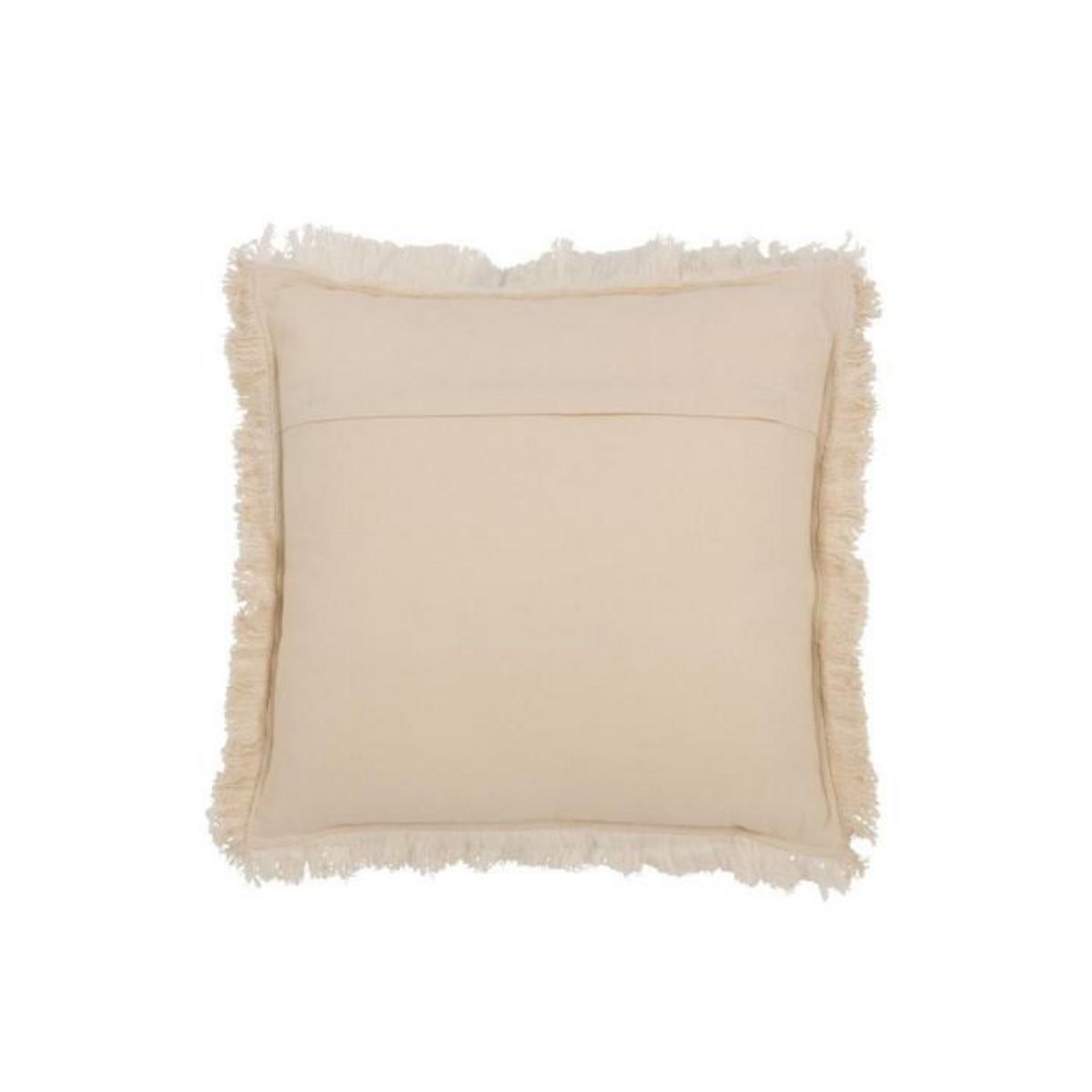 Paris Prix Coussin Déco à Franges  Mousseline  45x45cm Beige Clair
