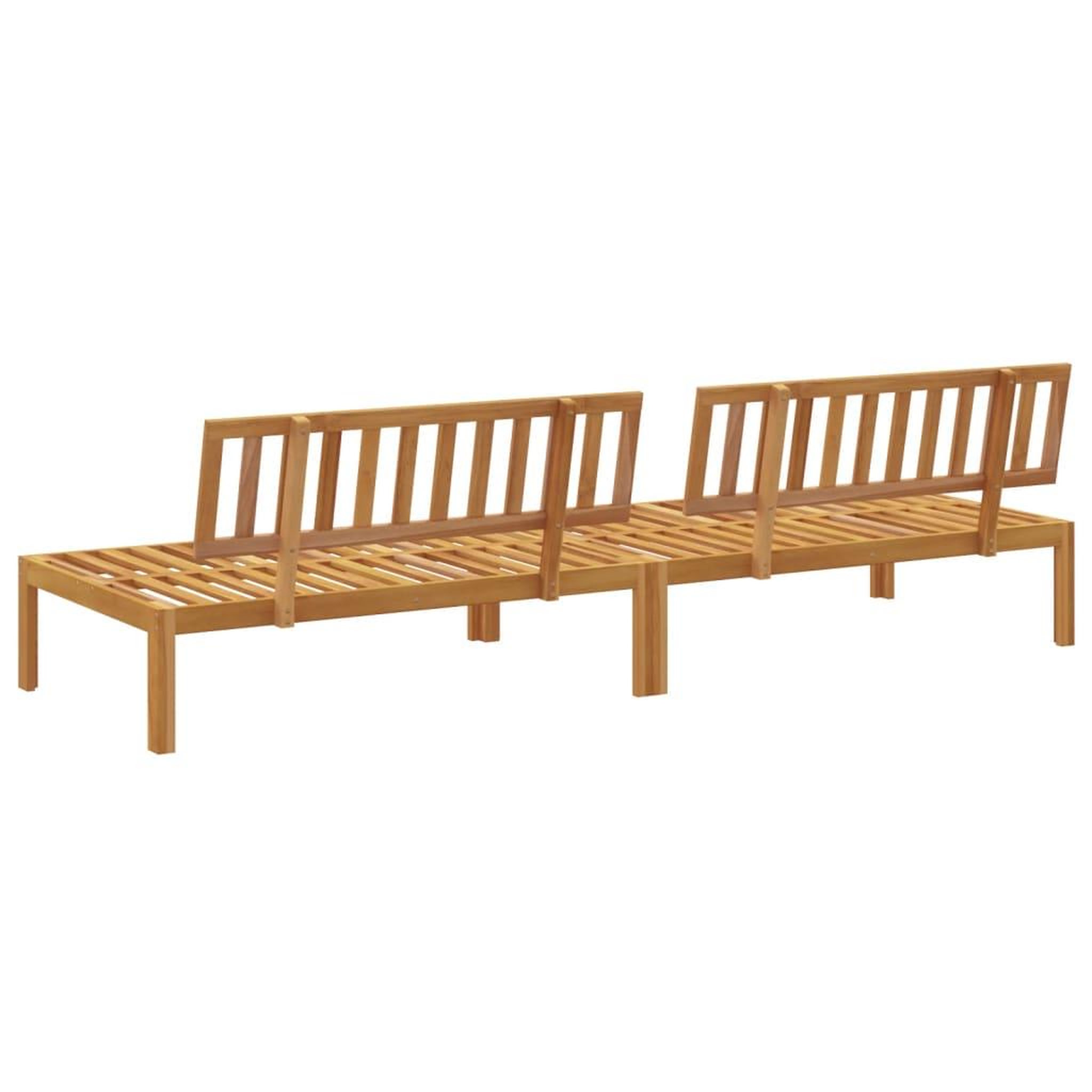 Voir la diapositive 5 : VIDAXL Canapes centraux palette de jardin 2 pcs bois massif d'acacia