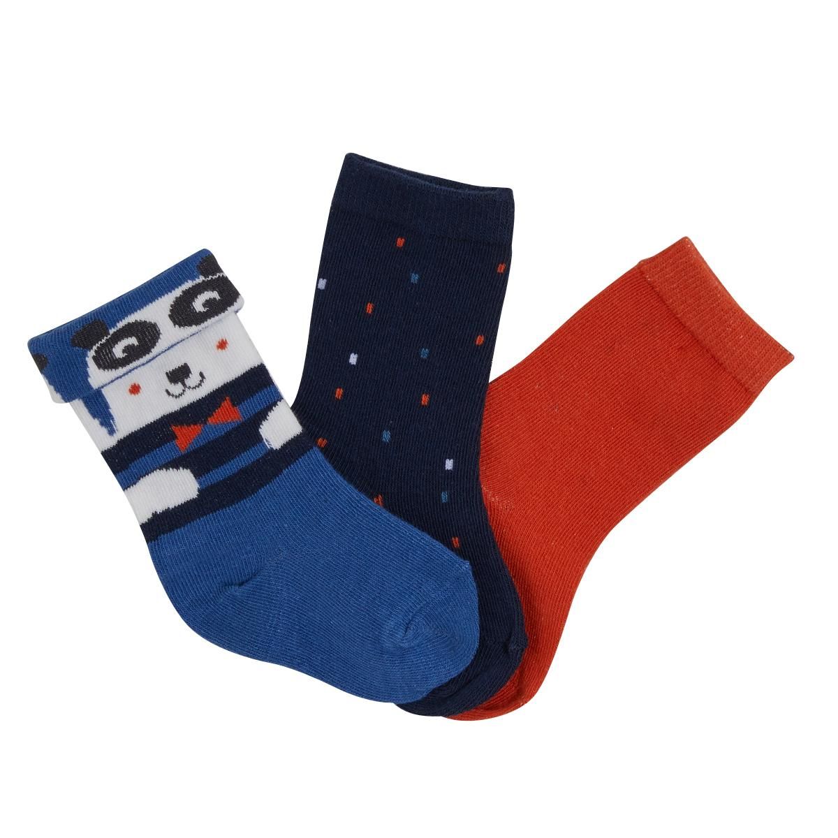 IN EXTENSO Lot de 3 paires de chaussettes hautes bébé garçon