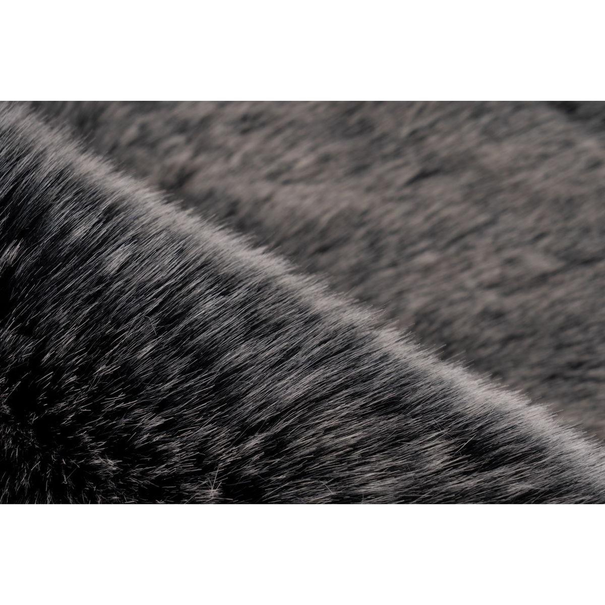 Voir la diapositive 2 : Paris Prix Tapis Imitation Fourrure à Poils Longs  Tender  Anthracite