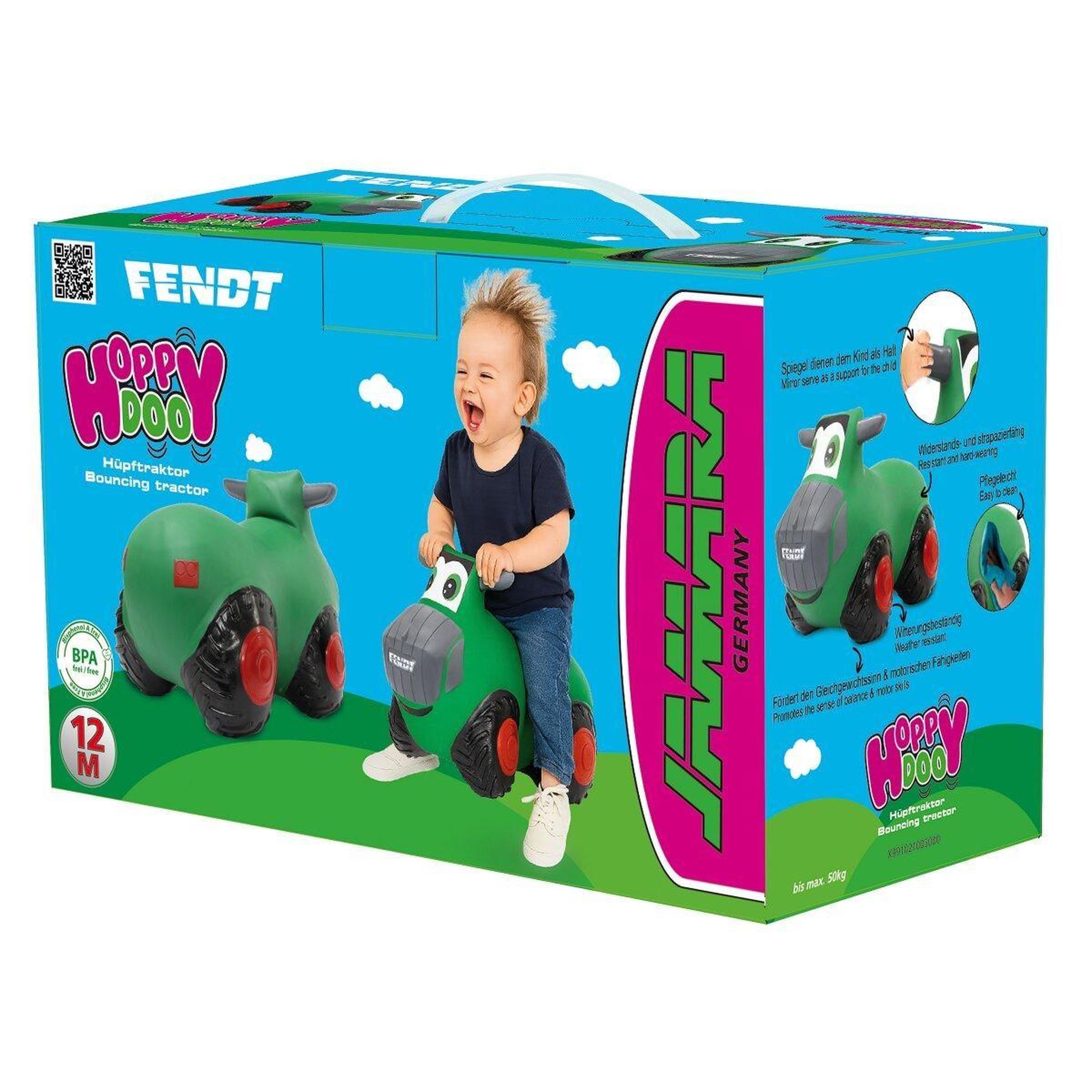 Voir la diapositive 4 : Jamara Fendt tracteur rebondissante hoppydoo avec pompe
