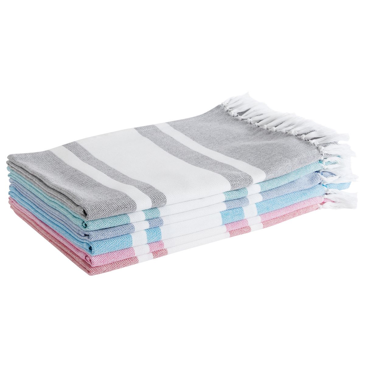 ACTUEL Foutah de plage en coton 180g/m² finition frange SAND