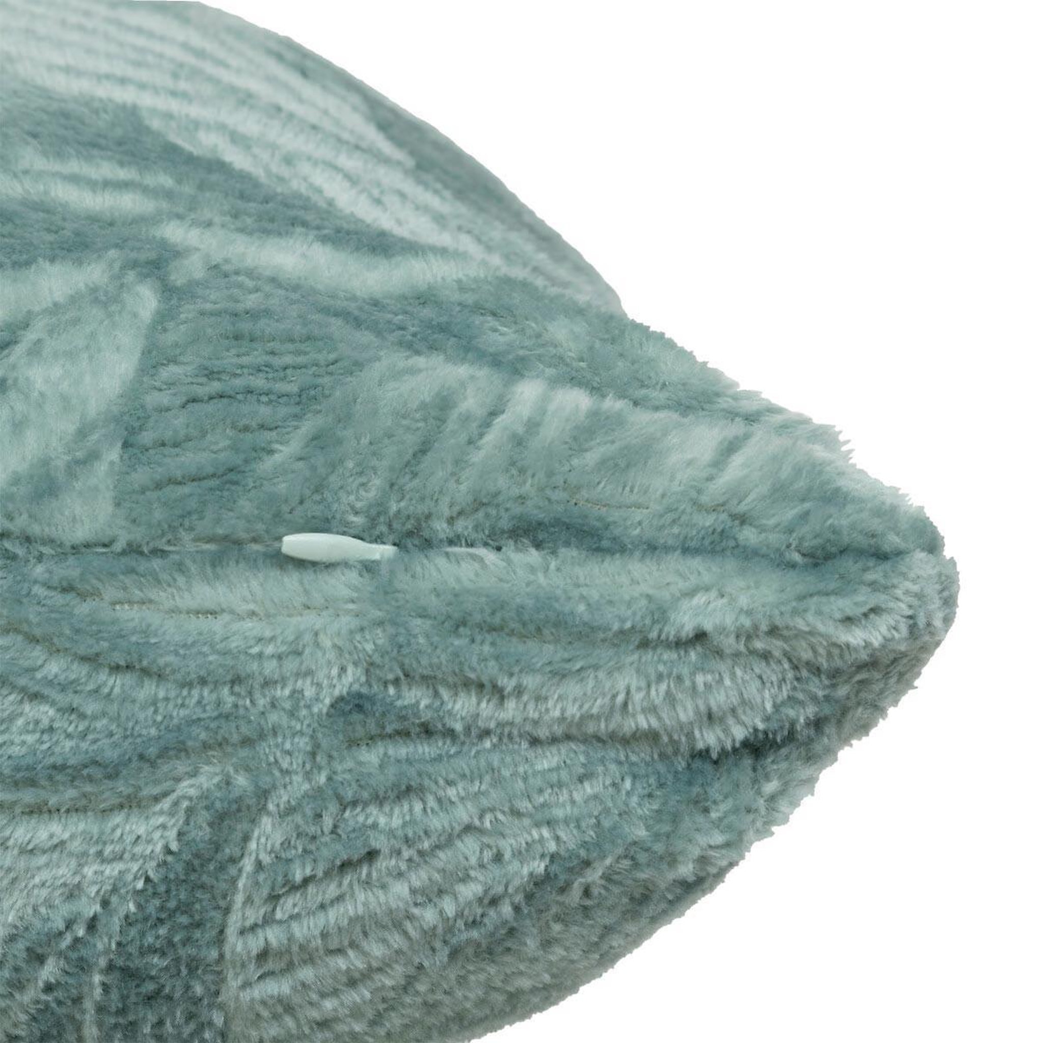 Voir la diapositive 3 : ATMOSPHERA Coussin déco flanelle  ryo  40x40cm bleu givre