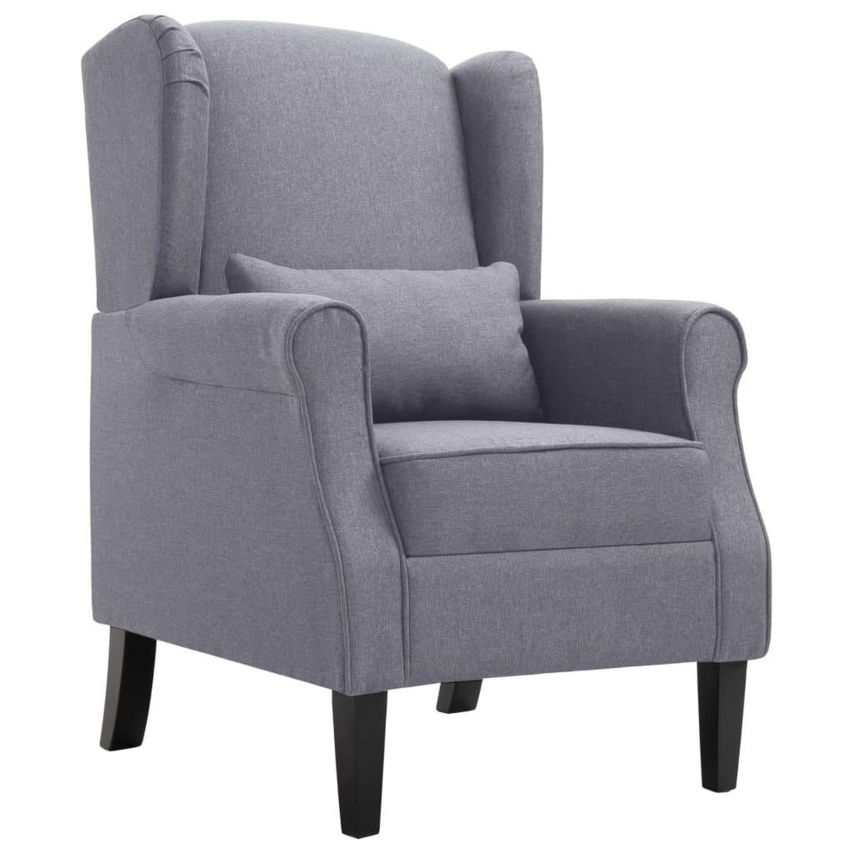 VIDAXL Fauteuil gris fonce tissu