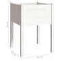 Voir la diapositive 6 : VIDAXL Jardiniere Blanc 50x50x70 cm Bois de pin massif