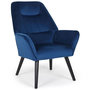 Voir la diapositive 1 : Paris Prix Fauteuil Scandinave en Velours  Watson  101cm Bleu