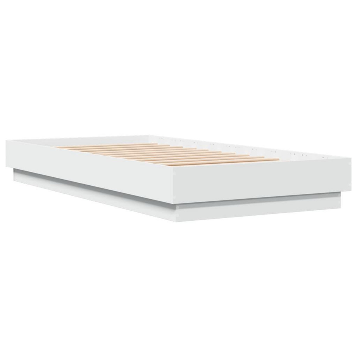 VIDAXL Cadre de lit sans matelas blanc 75x190 cm bois d'ingenierie