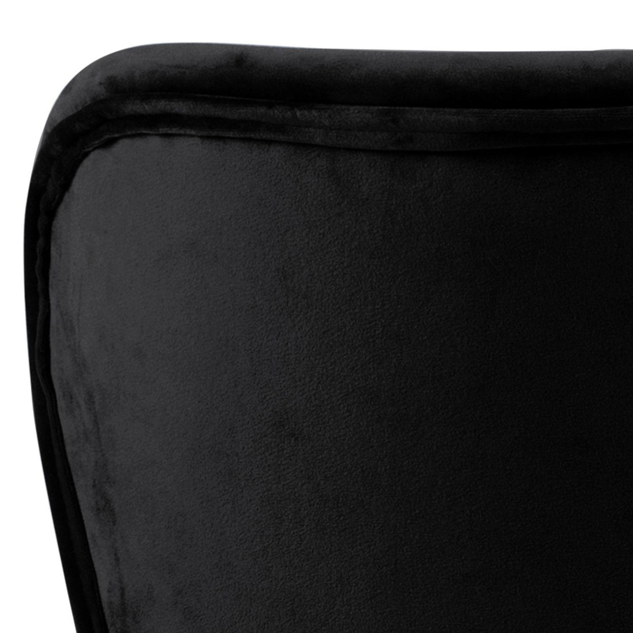 Voir la diapositive 6 : TOILINUX Lot de 2 chaises léonce en velours et métal - noir