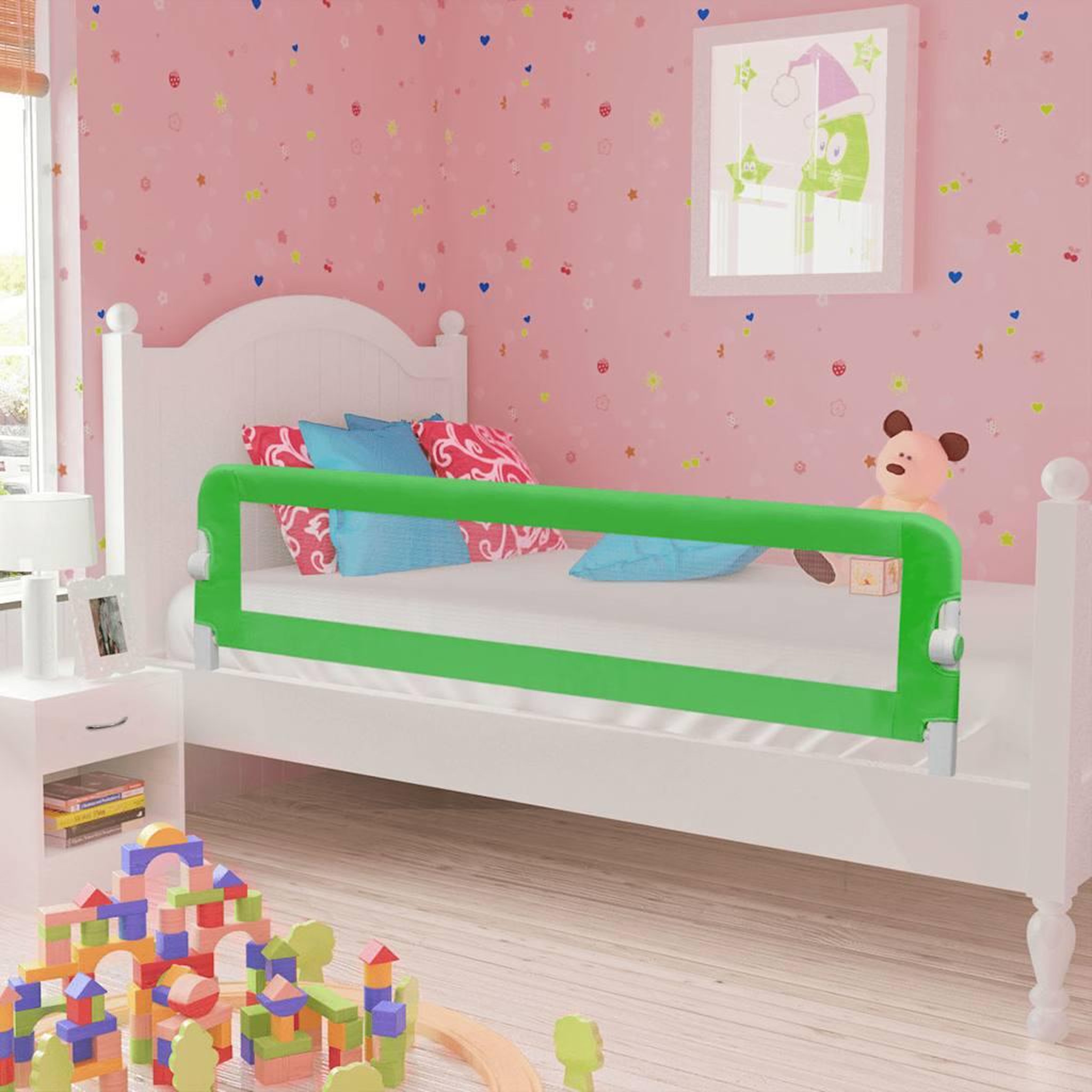 Voir la diapositive 1 : VIDAXL Barriere de lit pour enfants 150x42 cm Vert