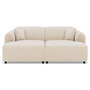 Voir la diapositive 1 : LISA DESIGN Aumance - canapé droit 4 places avec double méridienne assise profonde en velours texturé