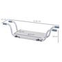 Voir la diapositive 3 : HOMCOM Siège de baignoire - siège de bain suspendu réglable - tabouret de salle de bain - dim. 71-81L x 22l x 18H cm - alu. HDPE blanc